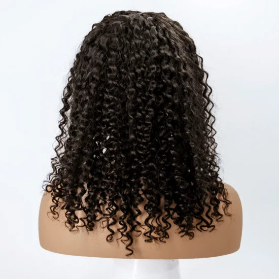 16Inch Grab-N-Go Headband Wigs 100% Deep Curly Virgin Human Hair Wigs